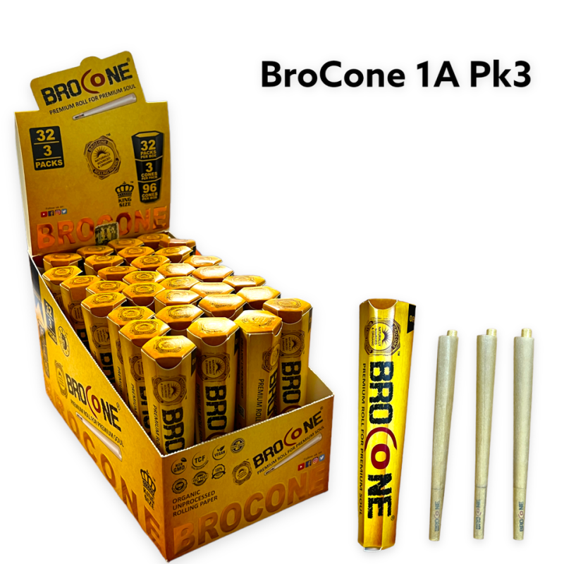 brocone prerolled cone pk3 1a tube