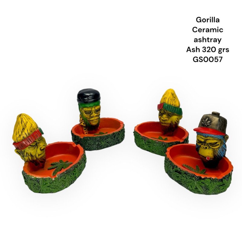 GS0057 - Ashtray Ceramic Big gorilla NEW ash320-grs