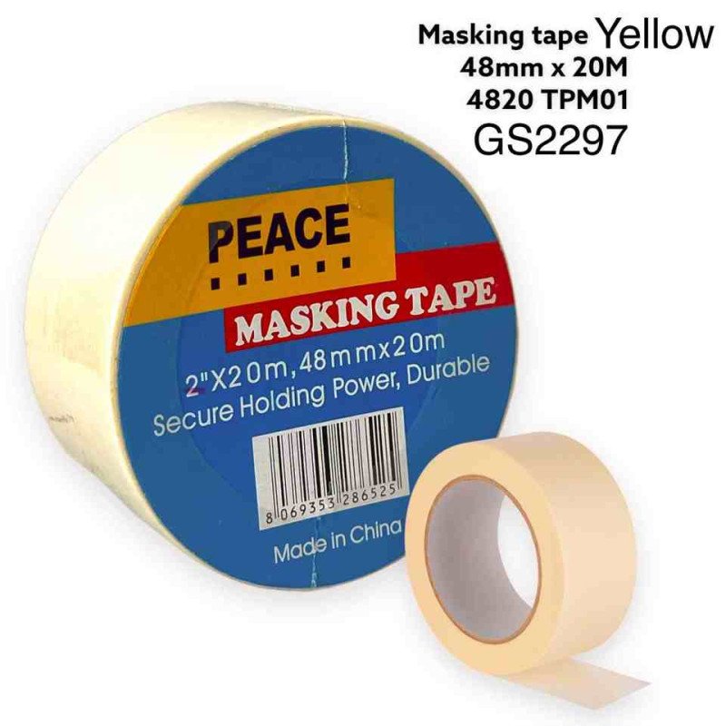 Masking Tape YELLOW Single TPMY01 20M Gs2297