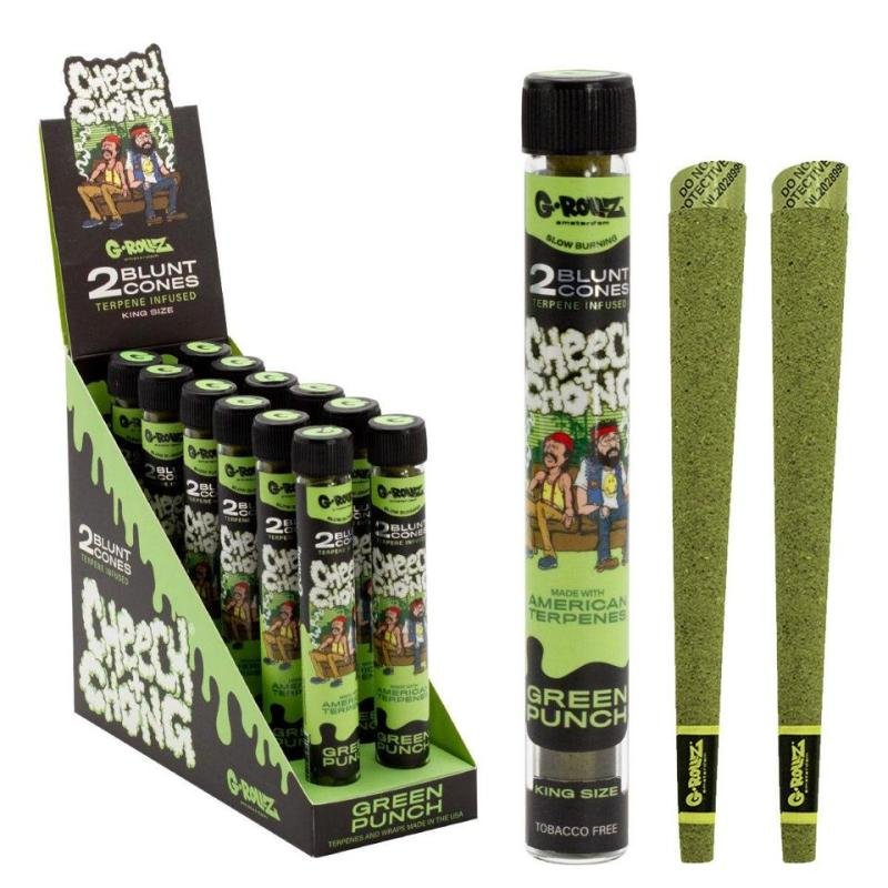 G-Rollz C/Chong Blunt Cones PK12x2- Green Punch