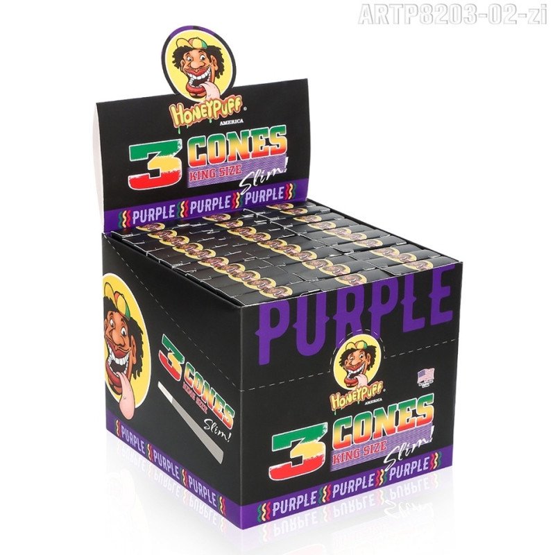GS2225 - HONEYPUFF PURPLE PK3 KING SIZE CONE ARTP8203-02-ZI