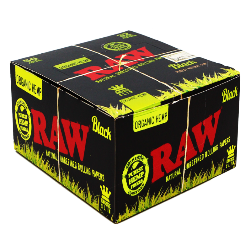 Raw Black Organic Hemp Rolling Paper PK50