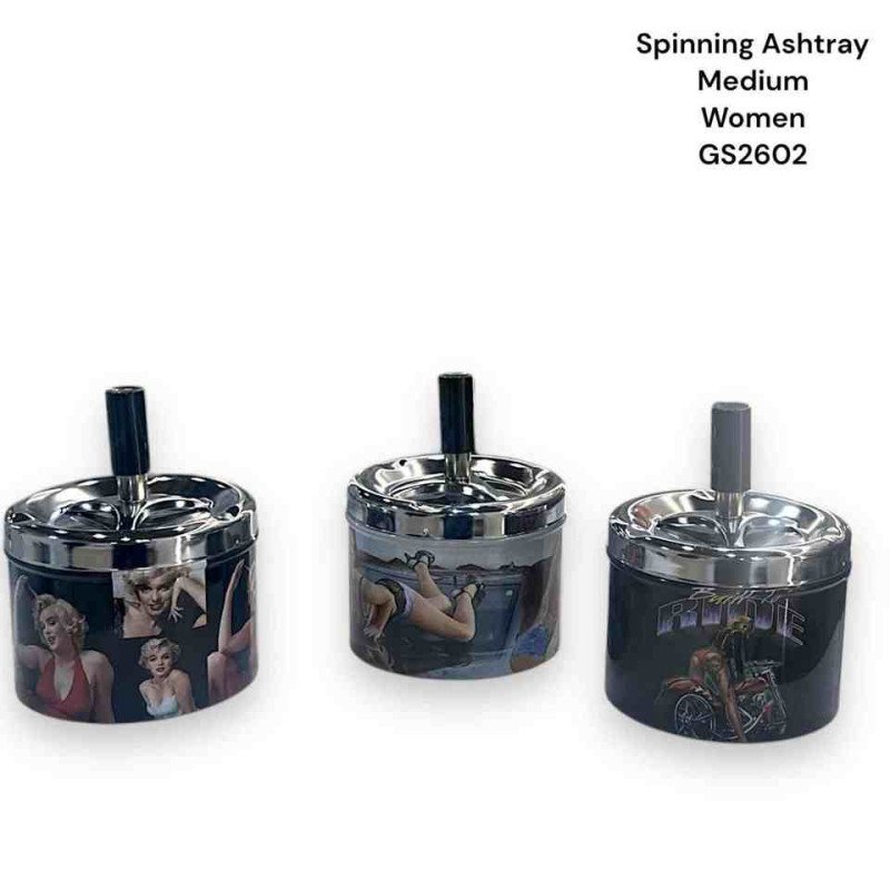 GS2602 - Medium Spinning Ashtray Medium Lady