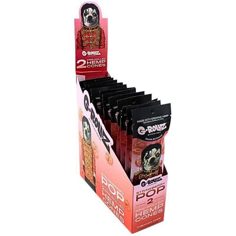 G-Rollz Hemp Cones PK12- Strawberry