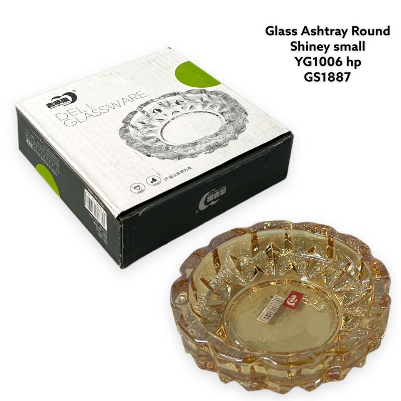 GS1887 - Ashtray Glass YG1006-HP IRIDECENT
